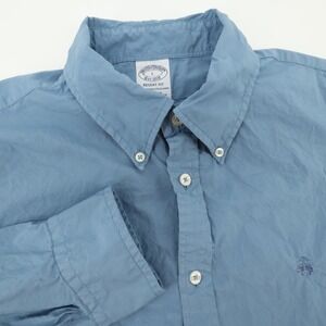 Brooks Brothers Regent‎ Fit Mens Button Down Shirt Long Sleeve Blue